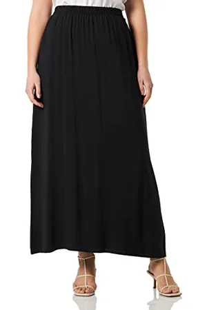 Ichi IHMAIN Damen Langer Rock Maxirock mit Elastikbund Loose fit, Größe:S, Farbe: