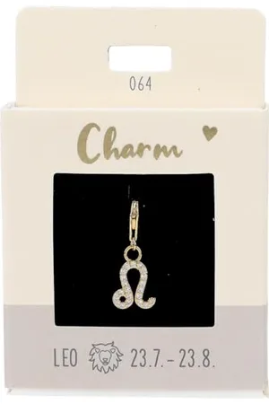 Depesche 11785-064 Charms Express yourself - Anhänger für Halsketten und Armband, Löwe, vergoldet, als kleines Geschenk