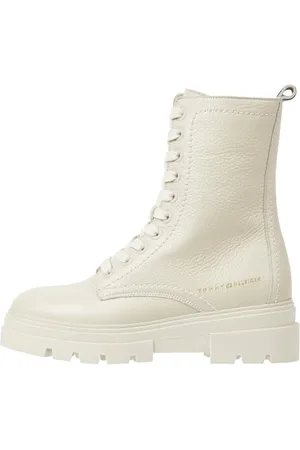 Tommy Hilfiger Damen Low Boot Stiefel Monochromatic Lace Up Stiefeletten, Beige (Classic Beige), 36