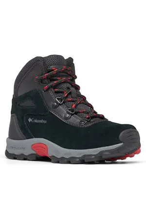 Columbia Unisex Kids Kids Newton Ridge Amped mid Rise Hiking Boots, Black (Y Black x Mountain Red), 1 UK