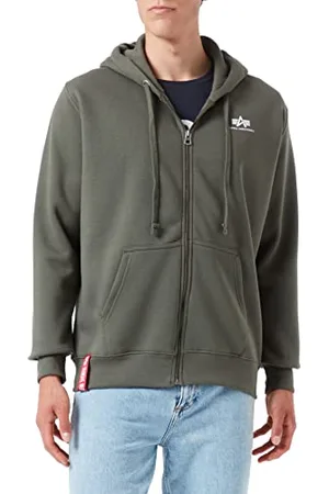 Alpha Industries Herren Basic Zip SL Hoodie Kapuzenpullover, , M