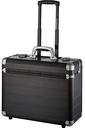Alumaxx 45166 Pilotenkoffer Discovery, Trolleykoffer Aluminium, Piloten Rollkoffer Alu, Businesstrolley, Aktenkoffer mit Notebookfach, Alutrolley ca. 48 cm, , 47,5 x 38,5 x 22,5 cm