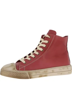 Andrea Conti Damen Sneaker Leder High Top Stiefelette Used Look 0067110, Größe:39 EU, Farbe:Rot