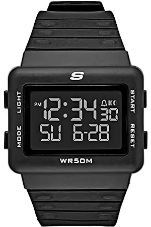 Skechers Herren Analog Quartz Uhr mit Silicone Armband SR1077