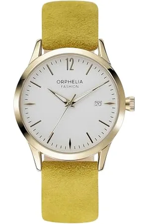 ORPHELIA Fashion Damen-Armbanduhr Suede Analog Quarz mit Leder Armband