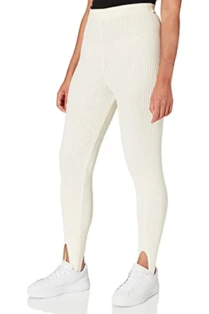 NA-KD Damen Open Heel Knitted Leggings, , S