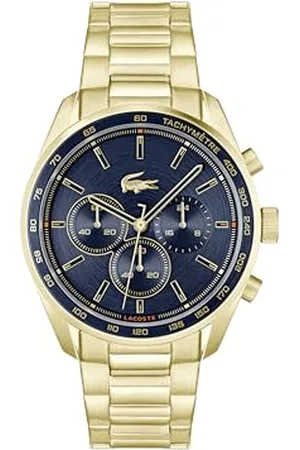 Lacoste Chronograph Quarz Uhr für Herren Kollektion Boston mit Goldfarben Edelstahlarmband - 2011381