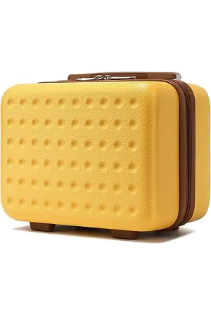Kono Kosmetikkoffer Schminkkoffer Leicht Handgepäck Tragbar Beautycase Damen 100% ABS Make Up Koffer mit Handgriff und Reißverschluss Hartschalen 31 * 22 * 18cm