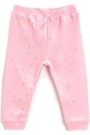 Koton Baby Mädchen Jogger Jogginghose mit Herzdruck aus Baumwolle Jogging Pants, , 9-12 Monate