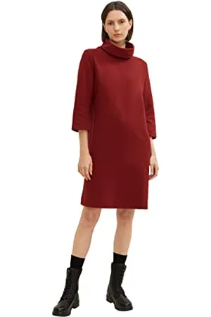 TOM TAILOR Damen 1034481 Kleid mit Stehkragen, , 40