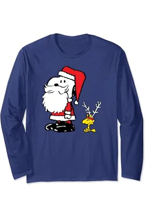 Peanuts Snoopy Santa Woodstock Reindeer Christmas Langarmshirt