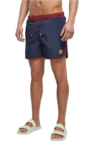 Urban classics Herren Badehose Retro Swimshorts, Retro Badehose für Männer, mit Kordelzug, , 5XL
