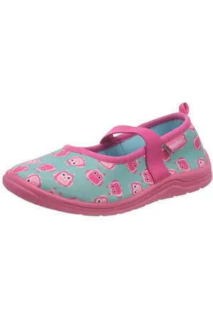 Playshoes Unisex Kinder Niedrige Hausschuhe Eule Türkis 15 (18/19 EU)