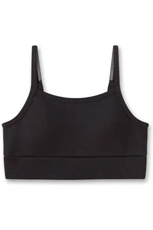 Sanetta Mädchen-Bustier Schwarz | Bequemes und angenehmes Bustier für Mädchen aus Baumwoll-Mix. Mädchen Bustier 164