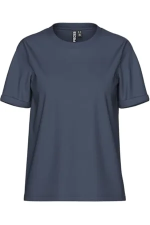 Pieces® Damen Pcria Ss Fold Up Solid Tee Noos Bc 17086970, ,XS