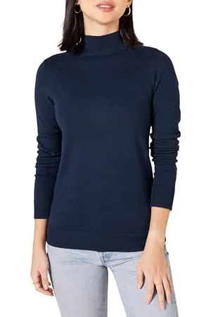 Amazon Damen Leichter Pullover mit Stehkragen (in Übergröße erhältlich), , XL