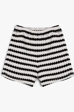 Koton Girls Crocheted Shorts Elastic Waistband
