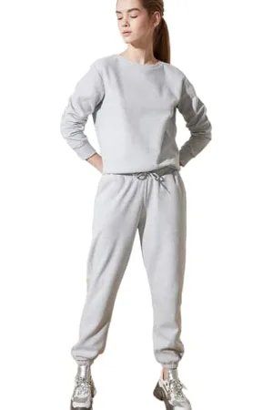 Trendyol Grauer thessalonischer gestrickter Trainingsanzug, , groß