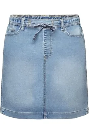 ESPRIT Damen 043CC1D302 Rock, 903/BLUE Light WASH, 30