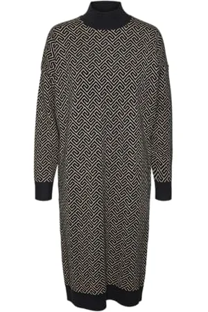 VERO MODA VMARIA Art LS Highneck Knee Dress GA