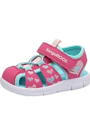 KangaROOS Jungen Unisex Kinder K-Tiffy Sandale, Fandango pink/Mint, 27 EU