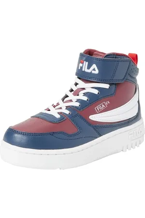 Fila FXVENTUNO Velcro Kids Sneaker, Tawny Port Navy, 32 EU