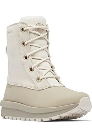 Columbia Moritza Shield Omni-Heat wasserdichte Schneestiefel für Damen, Weiß (Fawn x Canvas Tan), 40.5 EU