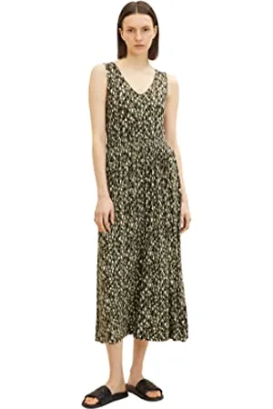 TOM TAILOR Damen Maxikleid mit Raffung 1031699, , 36