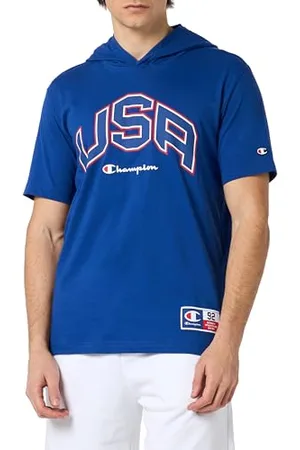 Champion Herren Legacy Retro Sport-USA Hooded S/L T-Shirt, , S