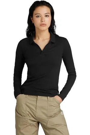 G-Star RAW Damen Ribbed Slim Poloshirt, , XS