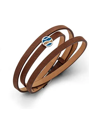 DUR Armband mit Sandelement Welle Blau aus Sterling-Silber und Leder in der Farbe , Maße: 58cm, A1597.WELLEBL