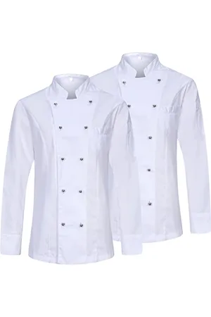 MISEMIYA Damen Forfait 2 Unités-Veste De Chef Femme Paket 2 Einheiten Kochjacke KZ-2-848, , S (2er Pack)
