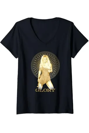Britney Spears Ruhm T-Shirt mit V-Ausschnitt