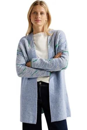 CECIL Damen B253694 Strickjacke mit Wording, , M