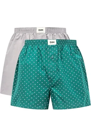 Dim Herren Coton Bio Good X2 Unterhose, Geo-/ Stahldruck, L (2er Pack)