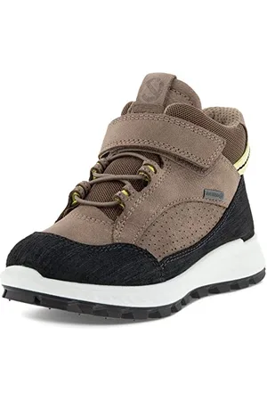 Ecco EXOSTRIKE Kids Ankle Boot, Black/Taupe/Taupe, 28 EU