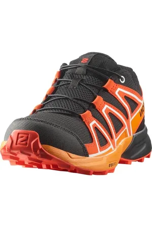 Salomon Junior Speed Cross Junior, Schwarz/Kirschrot, Vielseitige Wanderschuhe für Komfort, Ideal für Wandern und Trailrunning bei Outdoor-Abenteuern. 31
