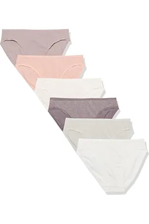 Amazon Damen Slip aus Baumwolle mit hohem Beinschnitt (in Übergröße erhältlich), 6er-Pack, , 46
