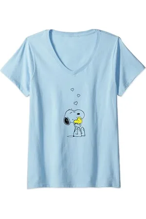 Peanuts Snoopy Hugs And Love T-Shirt mit V-Ausschnitt