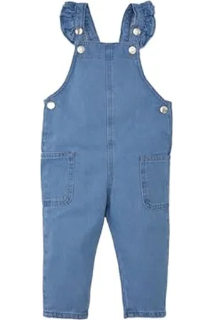 DeFacto Denim Overall für Baby Mädchen niedliche Jean Latzhose- bequemer Jumpsuit und Overall für kleine Mädchen süße Overalls & Jumpsuits, ,24-3 Jahre
