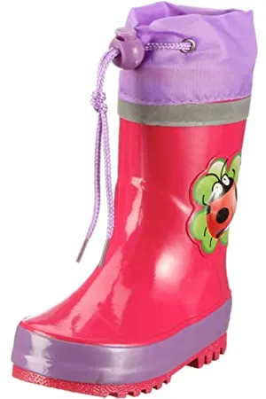 Playshoes Kinder Gummistiefel aus Naturkautschuk, trendige Unisex Regenstiefel mit Reflektoren, , 30/31 EU