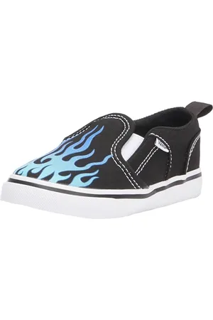 Vans Jungen Unisex Kinder Asher V Sneaker, Flame Schwarz/Weiss, 25 EU