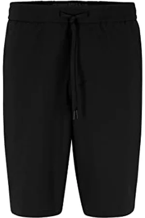 HUGO BOSS Herren S Crossover-2 Slim-Fit Shorts aus wasserabweisender Stretch-Popeline Schwarz 52