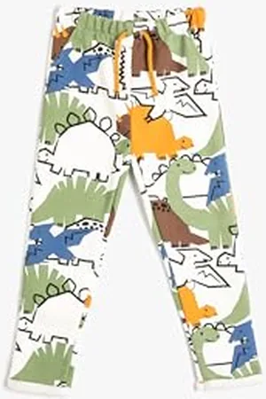 Koton Babyboy Dinosaur Sweatpants Drawstring Brushed Interior