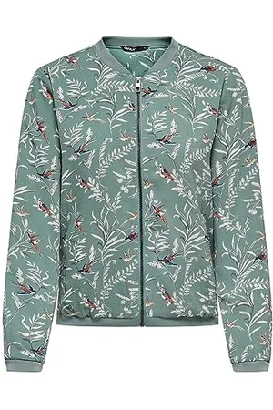 ONLY Damen Onlvic Jacket Aop Ptm Bomberjacke, Chinois Green, 36 EU