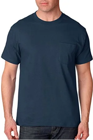 Hanes Herren Heavyweight Pocket T-Shirt, Beefy-T Full-Cut Cotton Pocket Tee für Männer, Crewneck T-Shirt für Männer, 1er oder 2er Pack, , XL