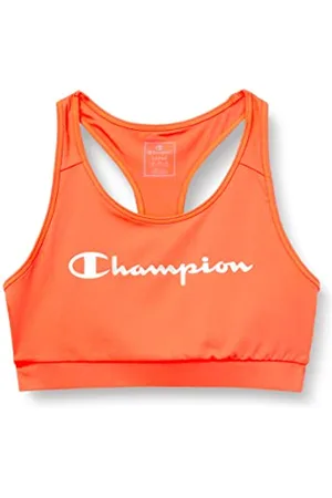 Champion Damen C-Tech-Quick Dry Metallic Small Logo Square Neck Medium Support Sport-BH, Blickdicht, , S