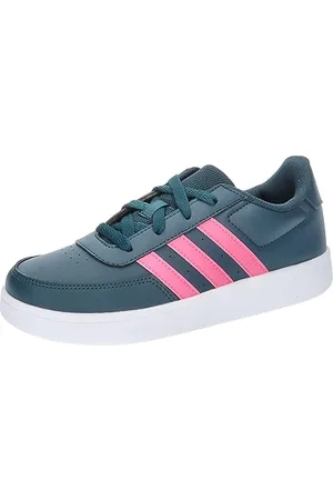adidas Breaknet Lifestyle Court Lace Shoes Tennisschuhe, Arctic Night/Lucid pink/Cloud White, 34 EU