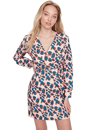 Trendyol Woman Mini Bodycon Double-Breasted Woven Dress Robe, , 34 Femme