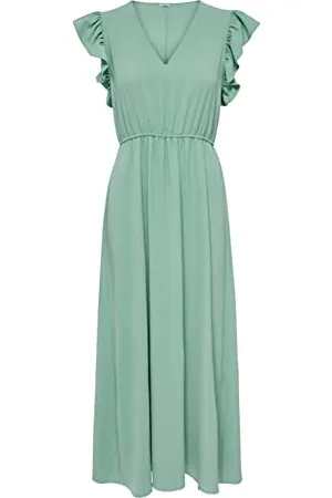 ONLY Damen Onlmette S/L Frill Dress WVN Cs, , XS